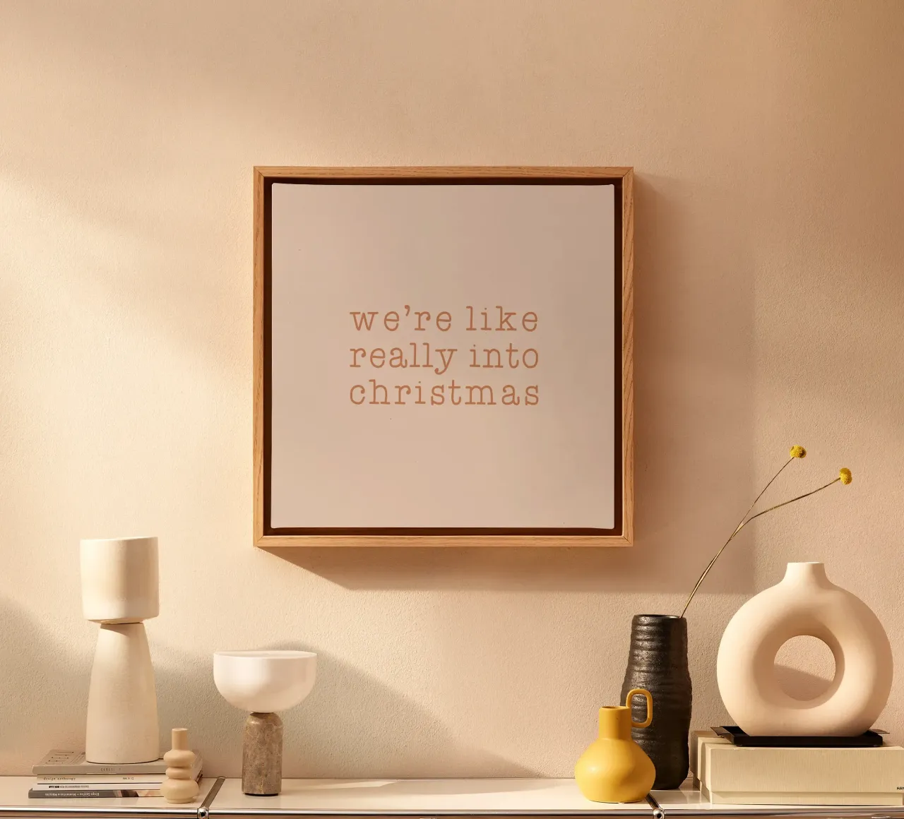 Blush Echt In Kerstmis canvas van Orara Studio