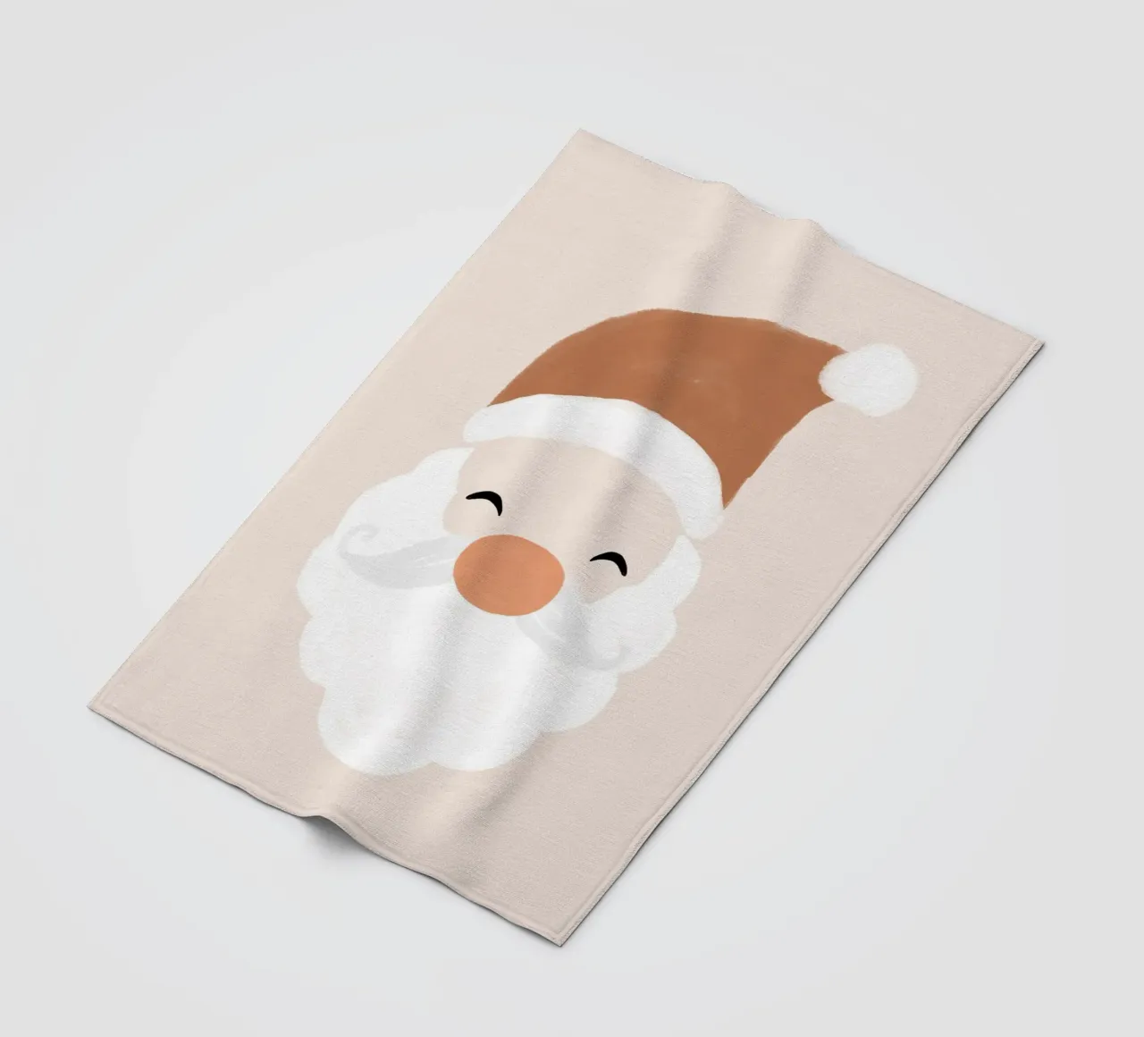 Babbo Natale in blush coperta in pile da Orara Studio
