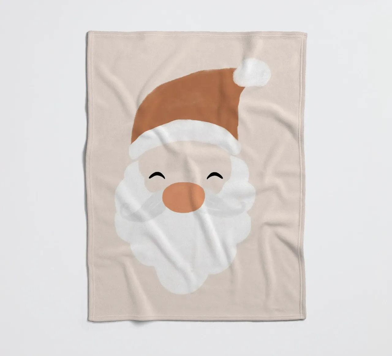 Babbo Natale in blush coperta in pile da Orara Studio