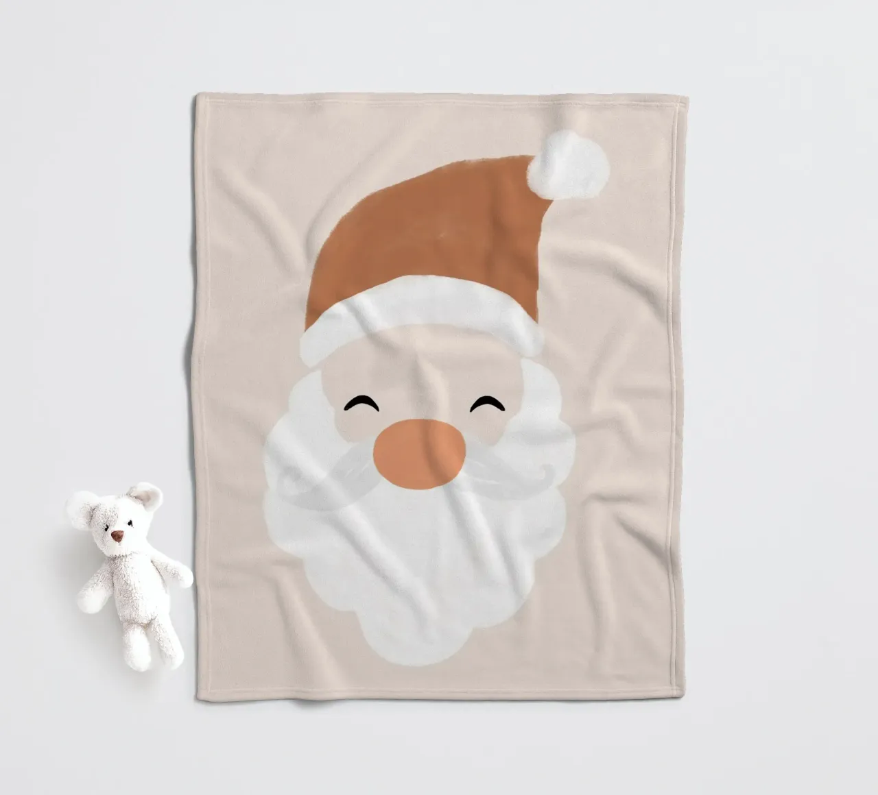 Babbo Natale in blush coperta in pile da Orara Studio