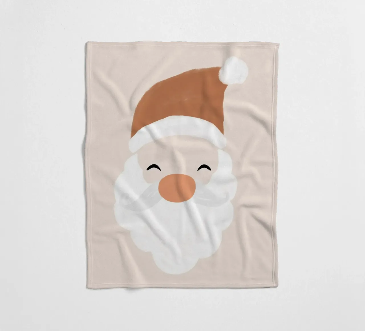 Babbo Natale in blush coperta in pile da Orara Studio