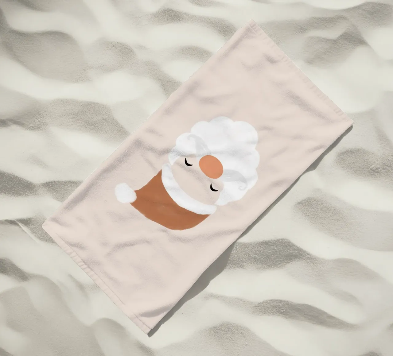 Babbo Natale in blush telo mare da Orara Studio