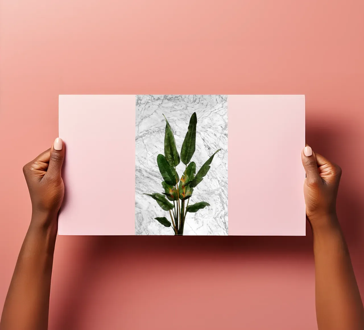 Bird of Paradise Plant on White Marble Wall sticker sheet by amini54