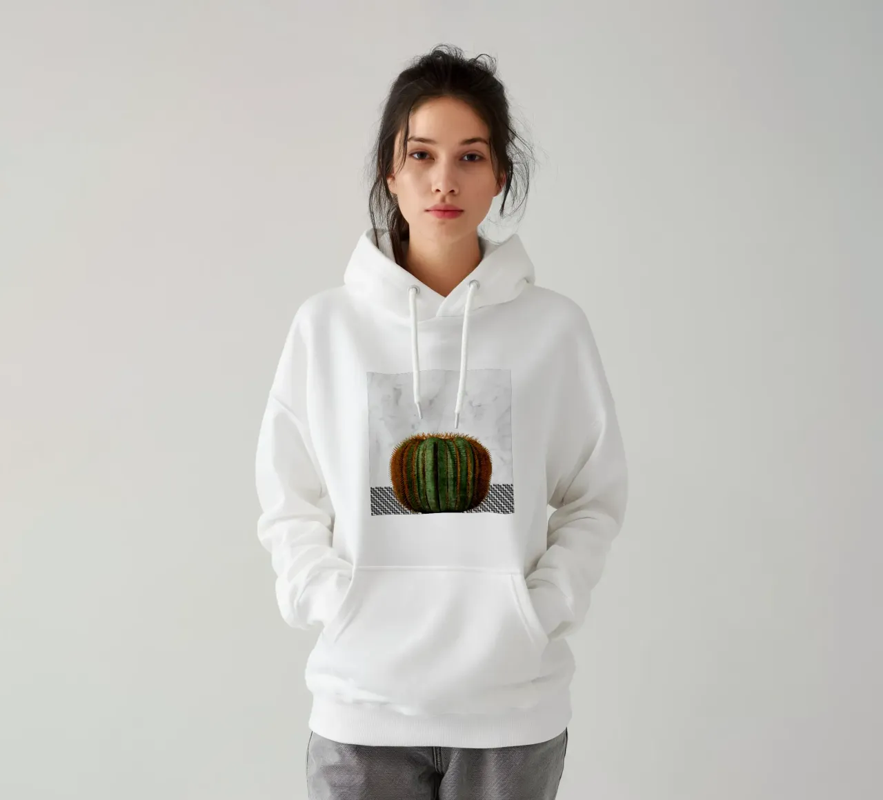 Palla di cactus felpa con cappuccio da amini54