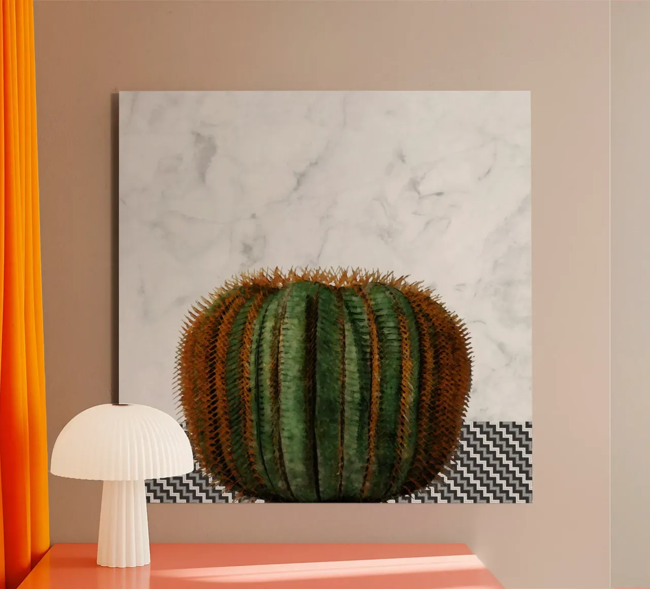 Palla di cactus alluminio dibond da amini54
