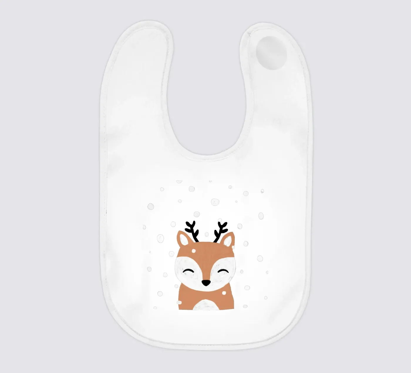 Blush Snow & Deer bavaglino da Orara Studio