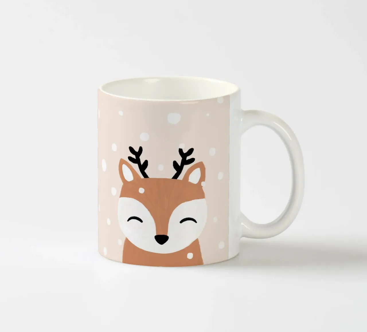 Neve e cervo tazza in ceramica da Orara Studio