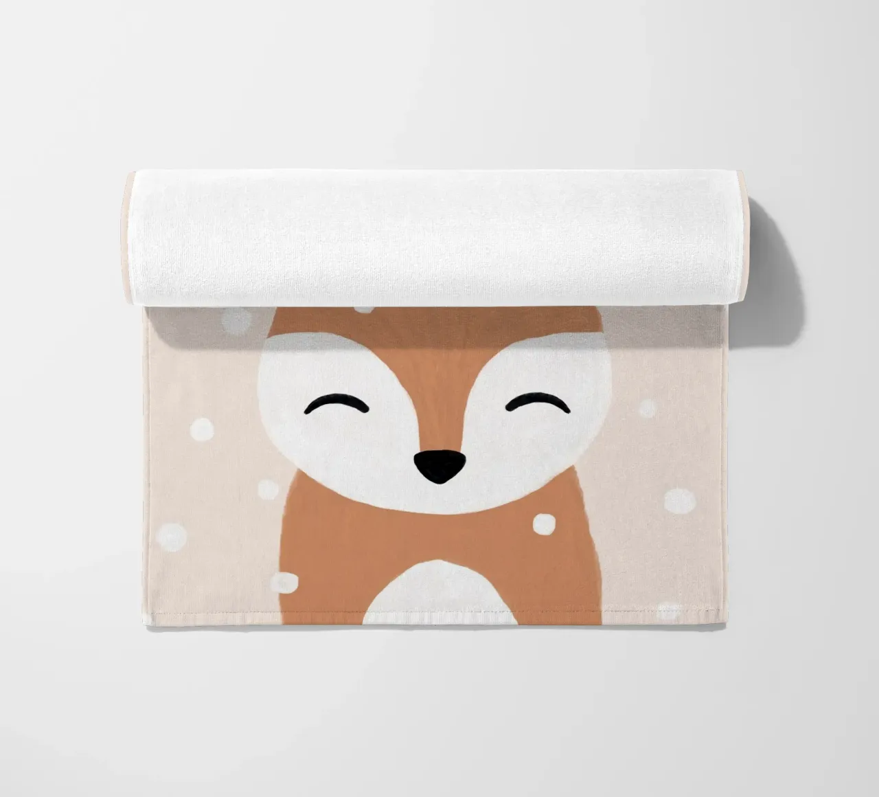 Neve e cervo telo mare da Orara Studio