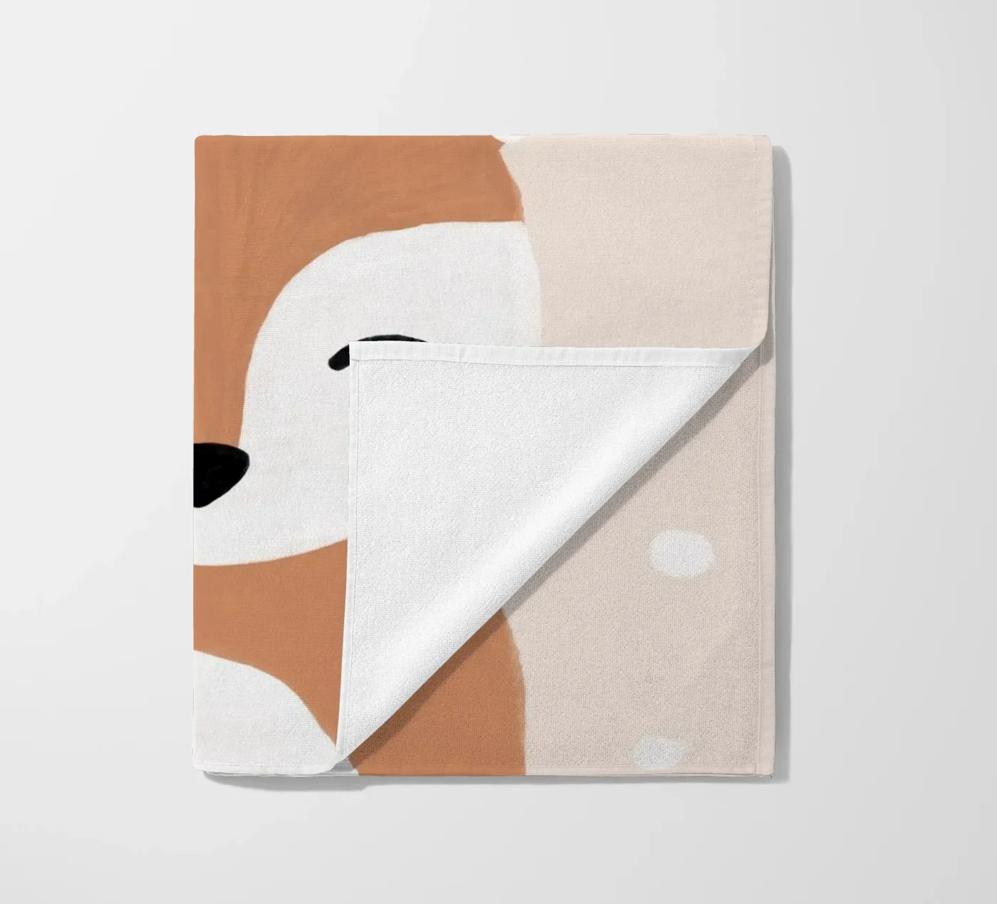 Neve e cervo telo mare da Orara Studio