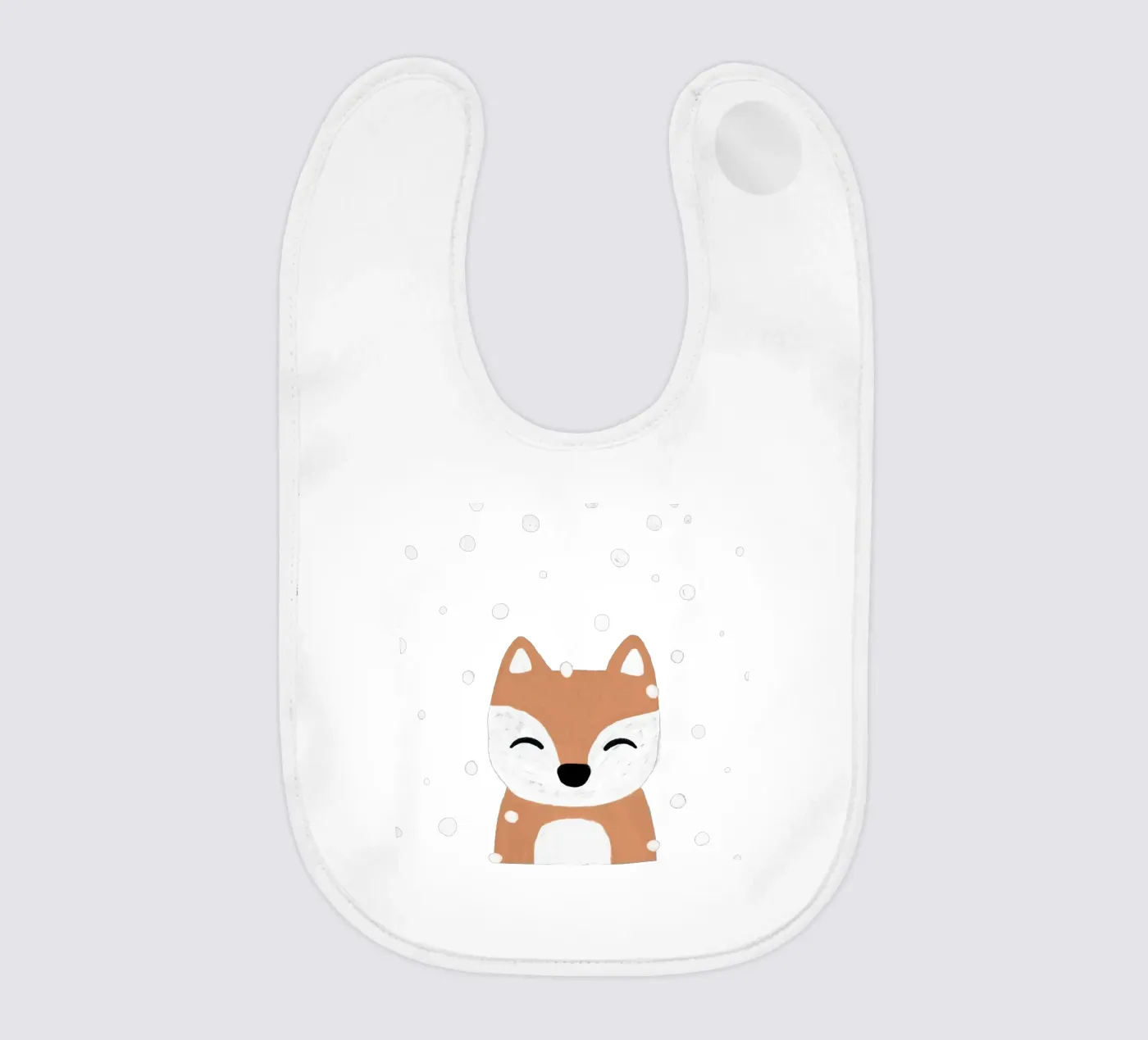 Neve e volpe bavaglino da Orara Studio