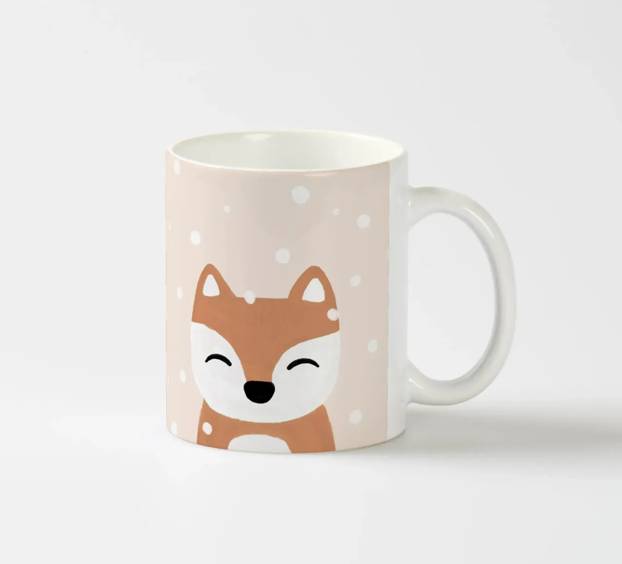 Neve e volpe tazza in ceramica da Orara Studio