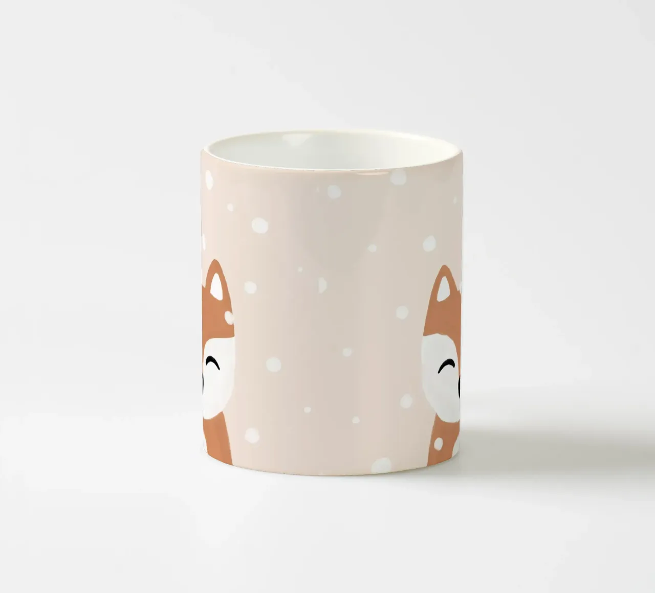 Neve e volpe tazza in ceramica da Orara Studio