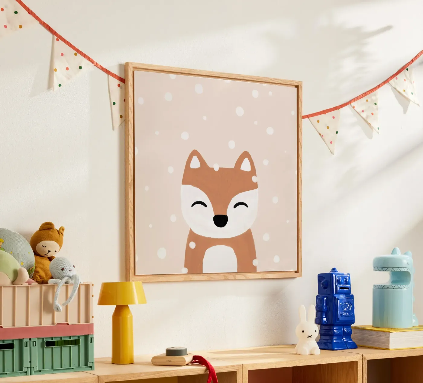 Blush Snow & Fox acrylic glass by Orara Studio