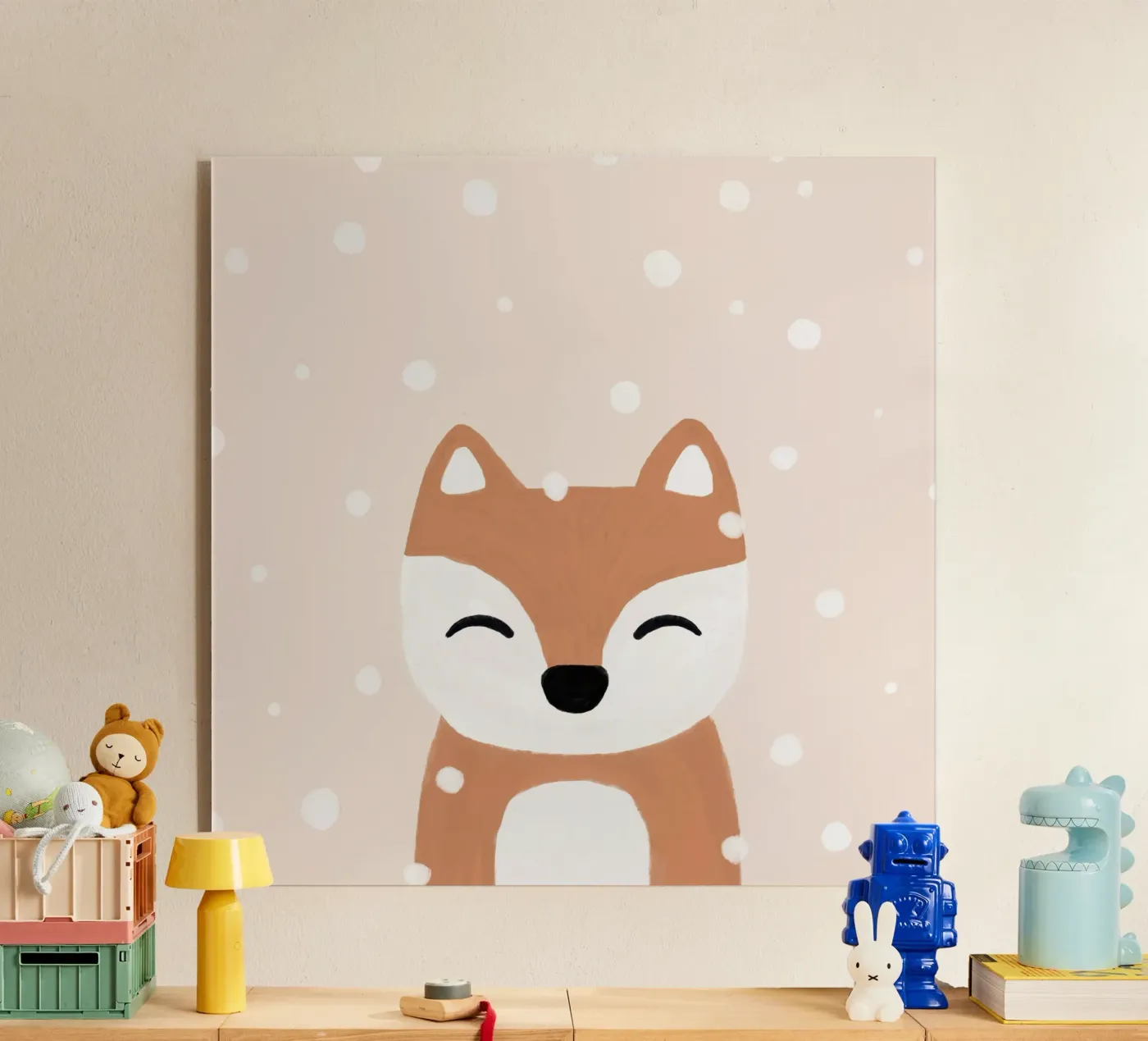Blush Snow & Fox acrylic glass by Orara Studio