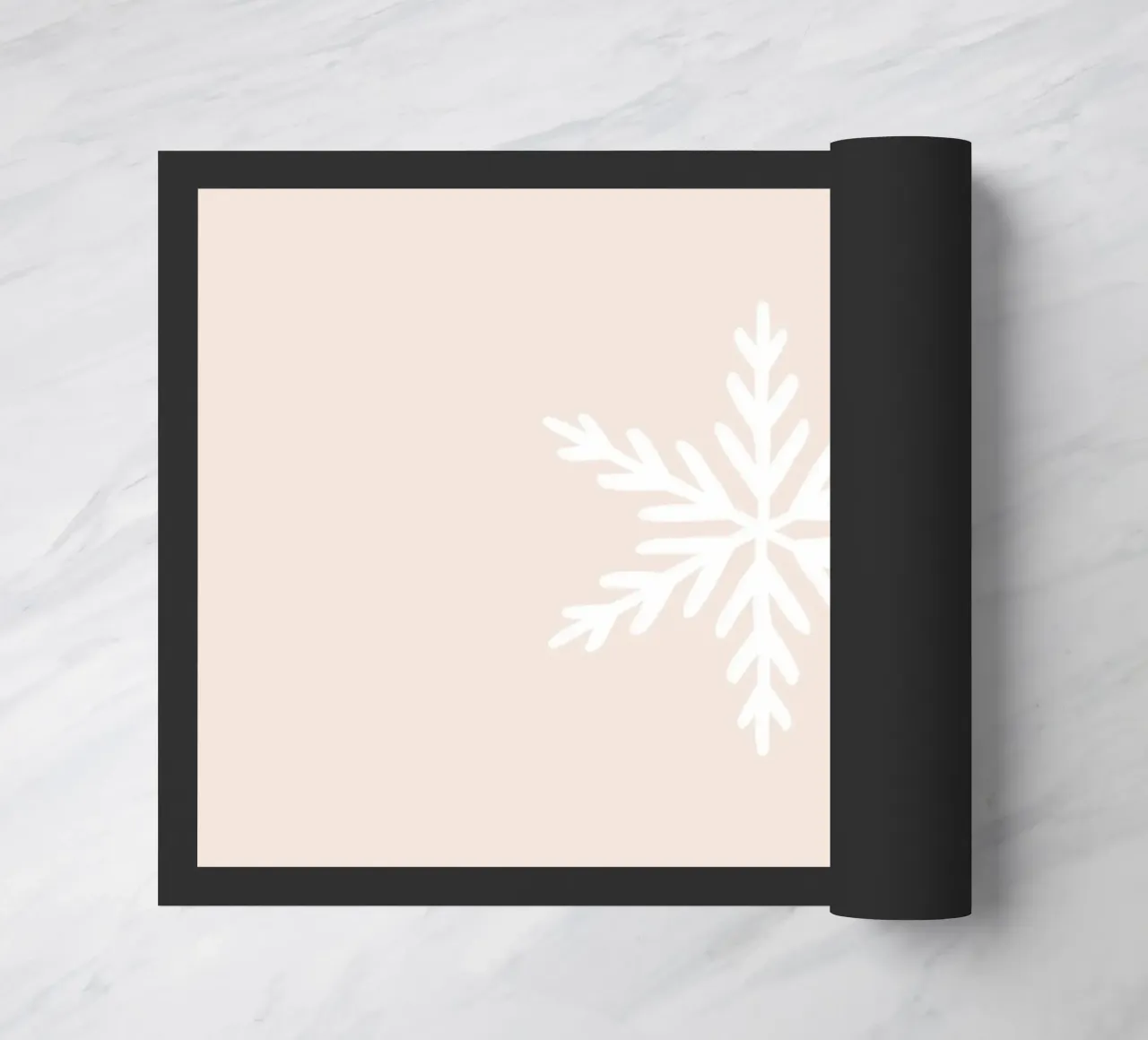 Blush Snowflake doormat by Orara Studio