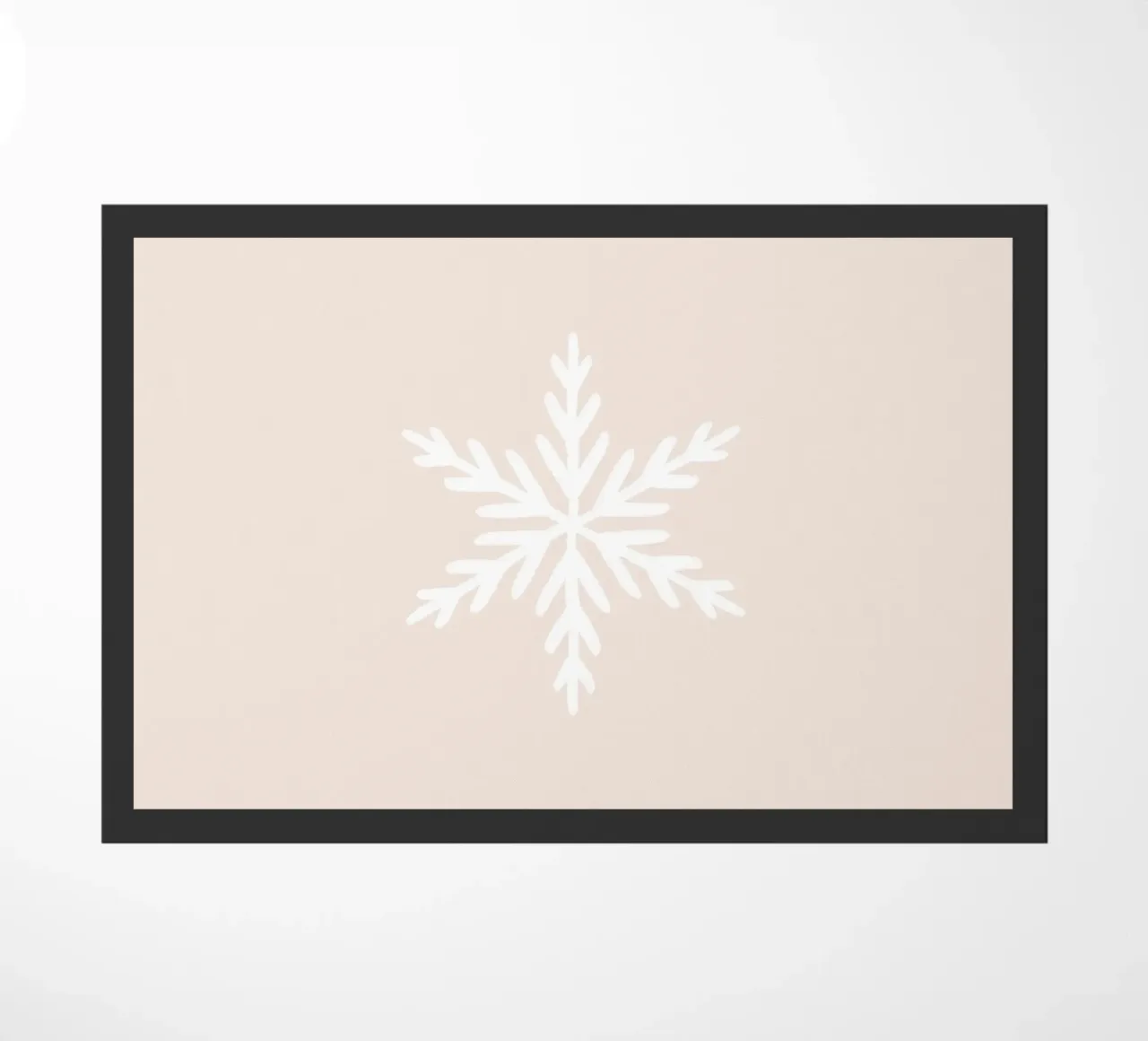 Blush Snowflake doormat by Orara Studio