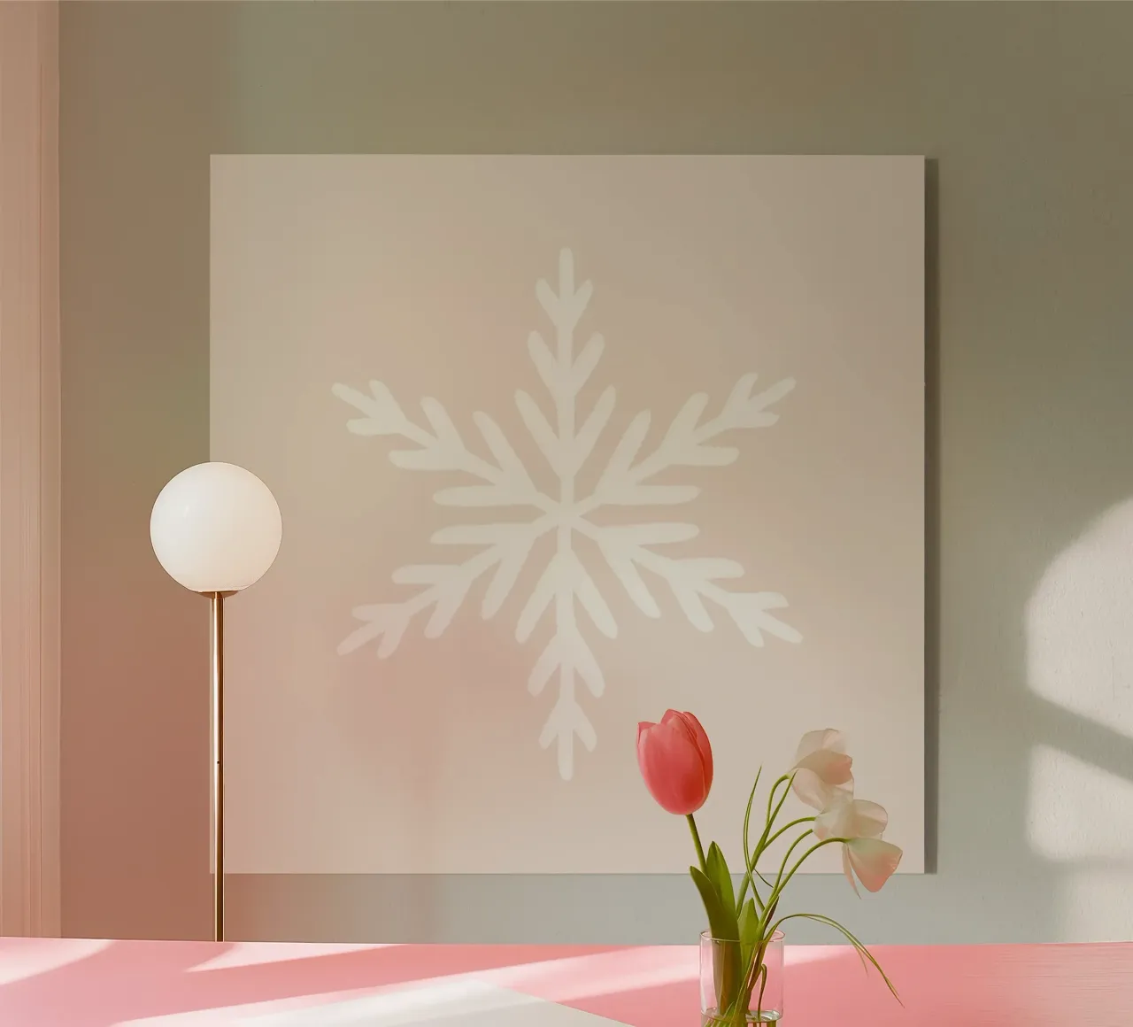 Blush Snowflake plexiglass da Orara Studio