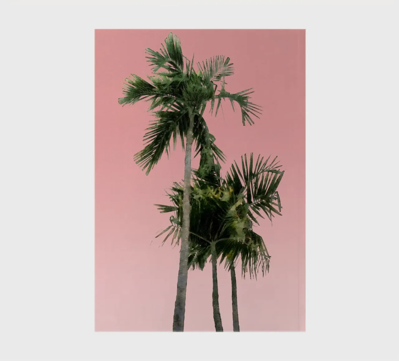 Palm Tree against Pink Sky notebook by amini54