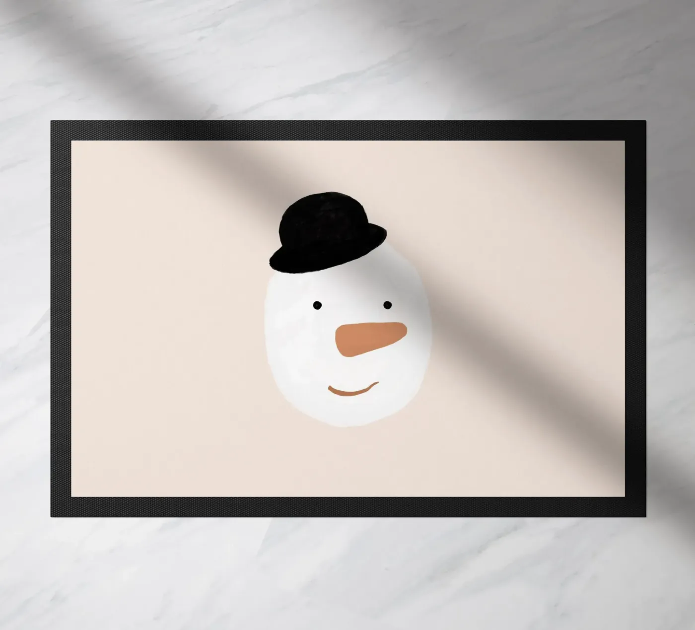 Blush Snowman doormat by Orara Studio