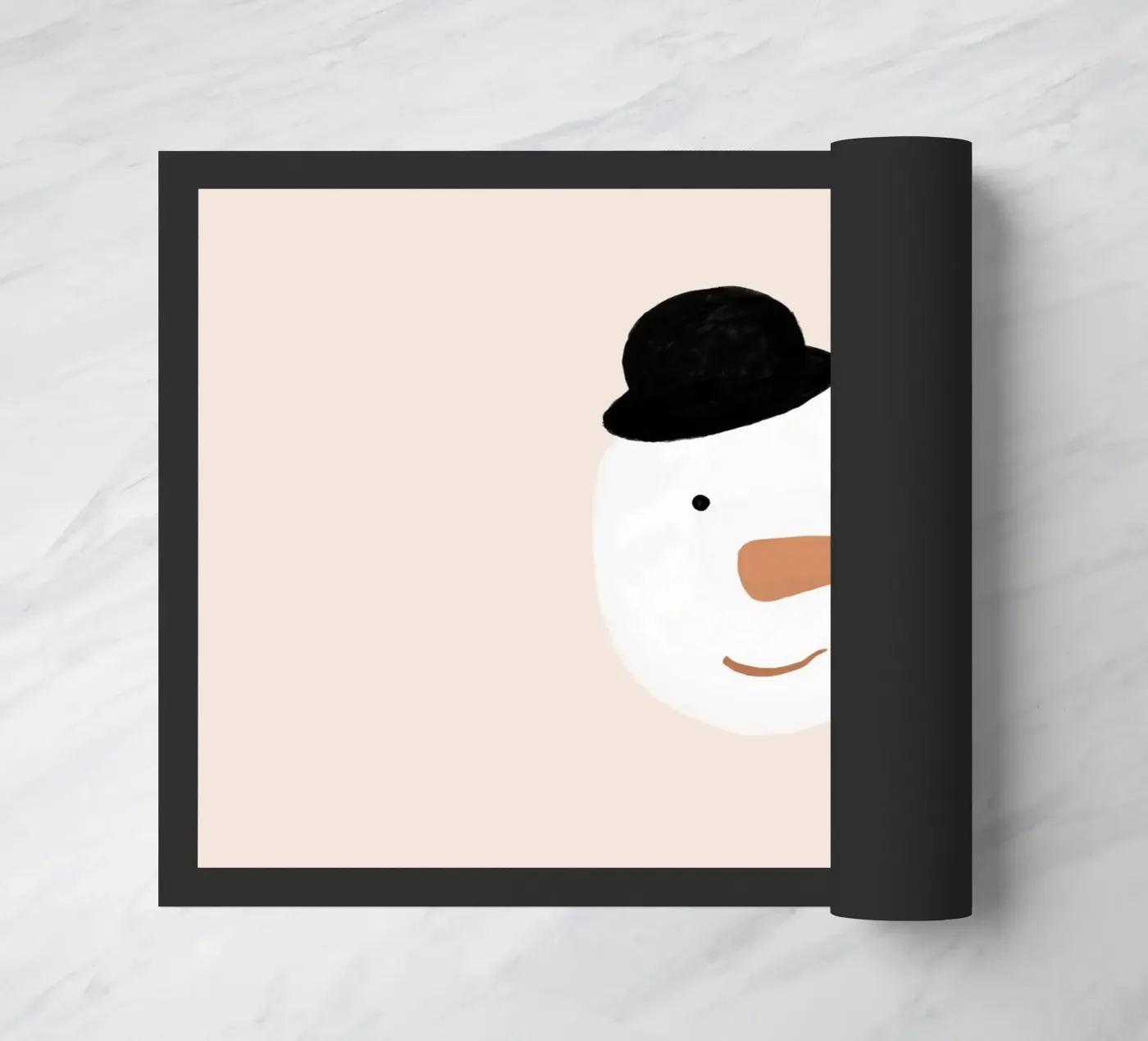 Blush Snowman doormat by Orara Studio