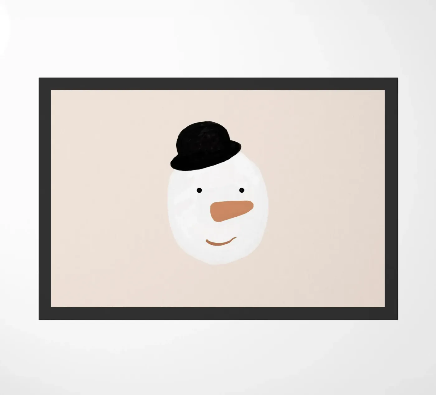 Blush Snowman doormat by Orara Studio