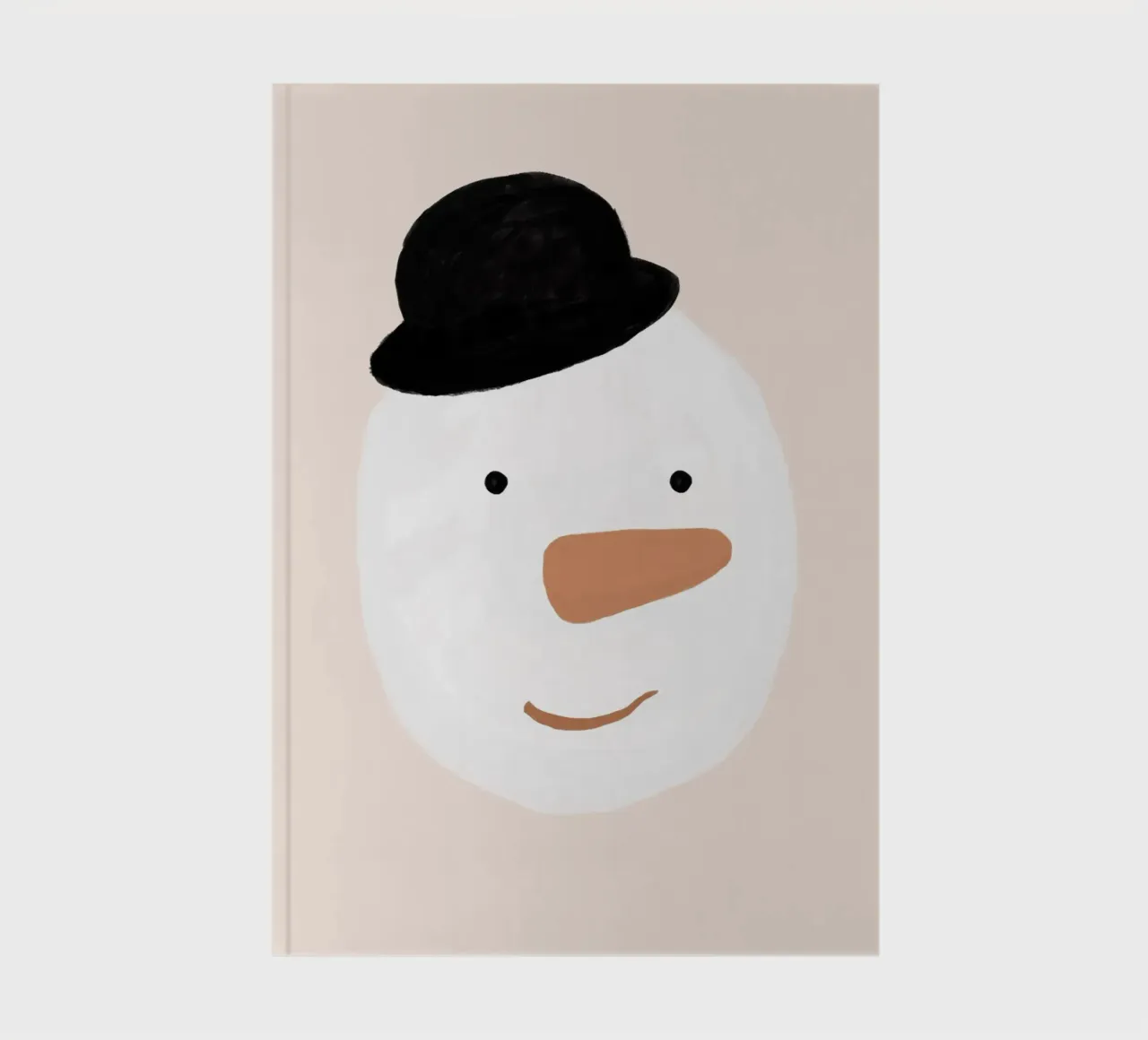 Blush Snowman notebook by Orara Studio