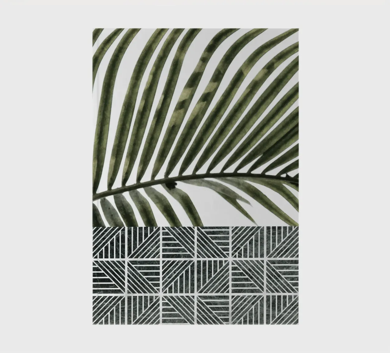 Palm Leaves on Checker Pattern notebook by amini54