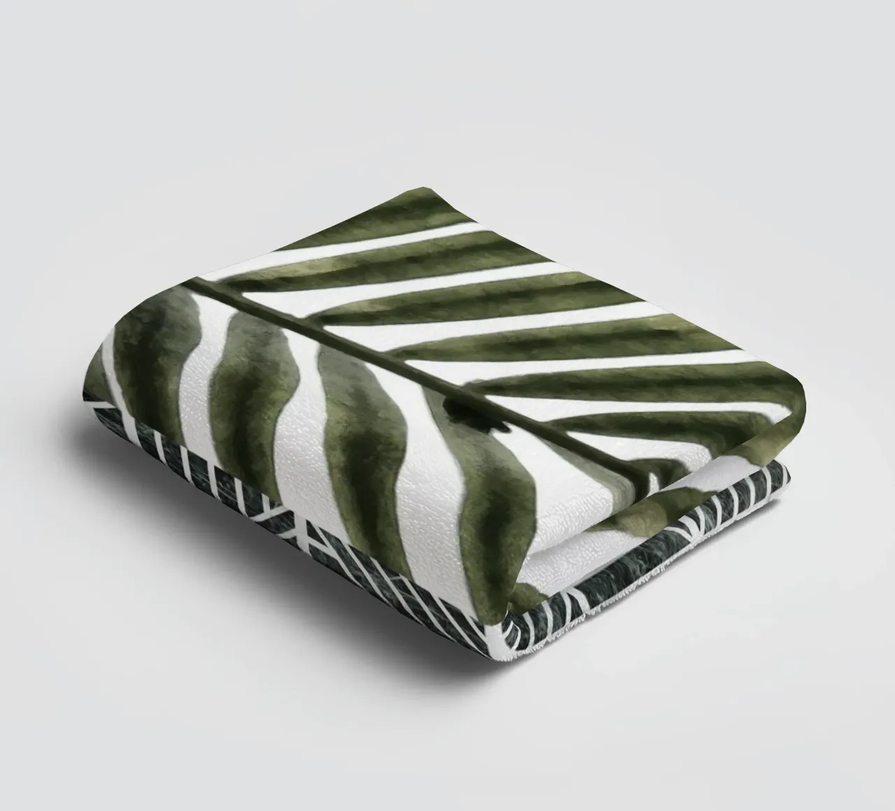 Palm Leaves on Checker Pattern towel by amini54