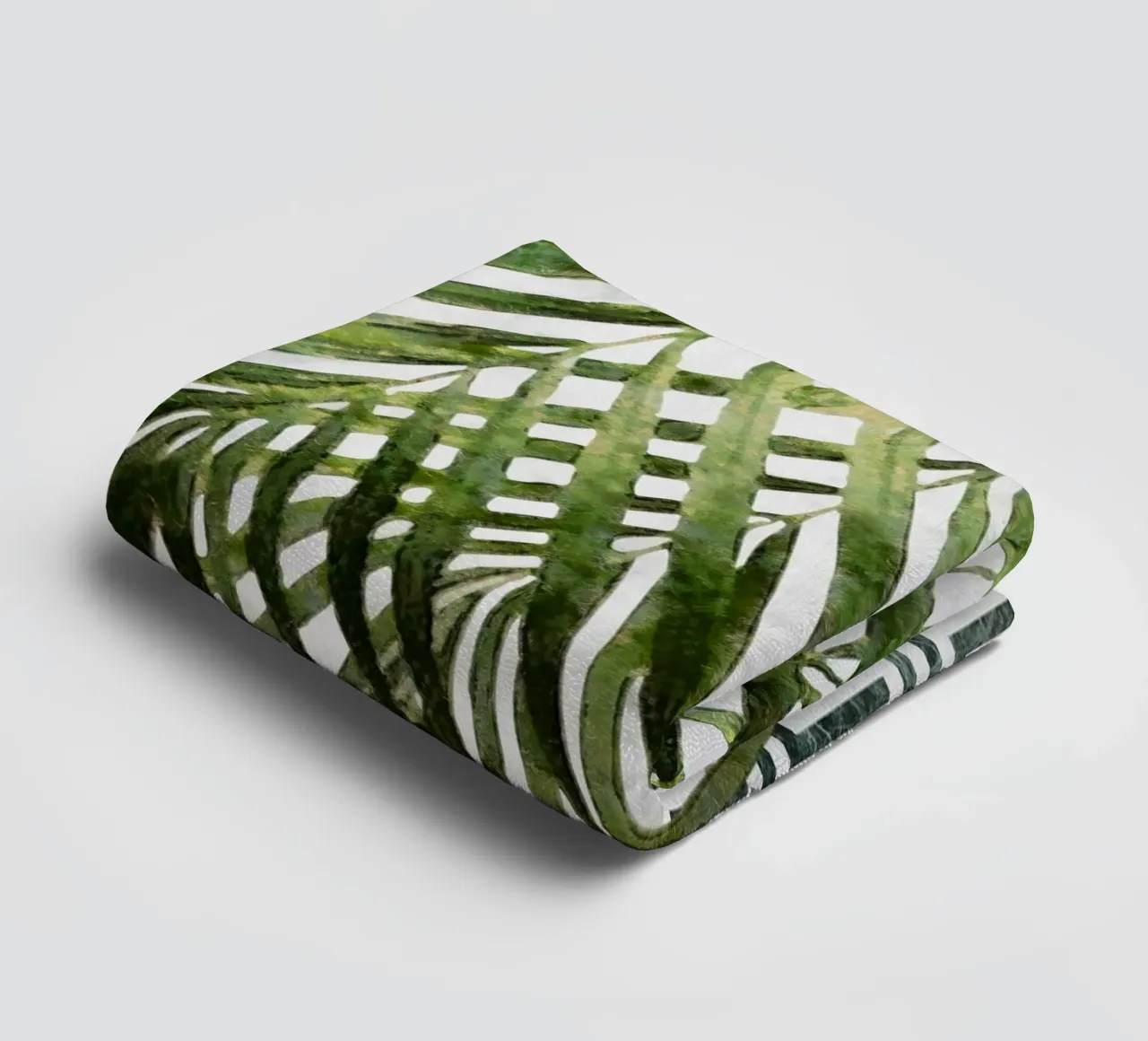 Palm Leaves on Checker Pattern II towel by amini54
