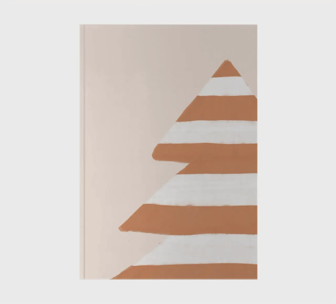 Blush Stripey Xmas Tree notebook by Orara Studio