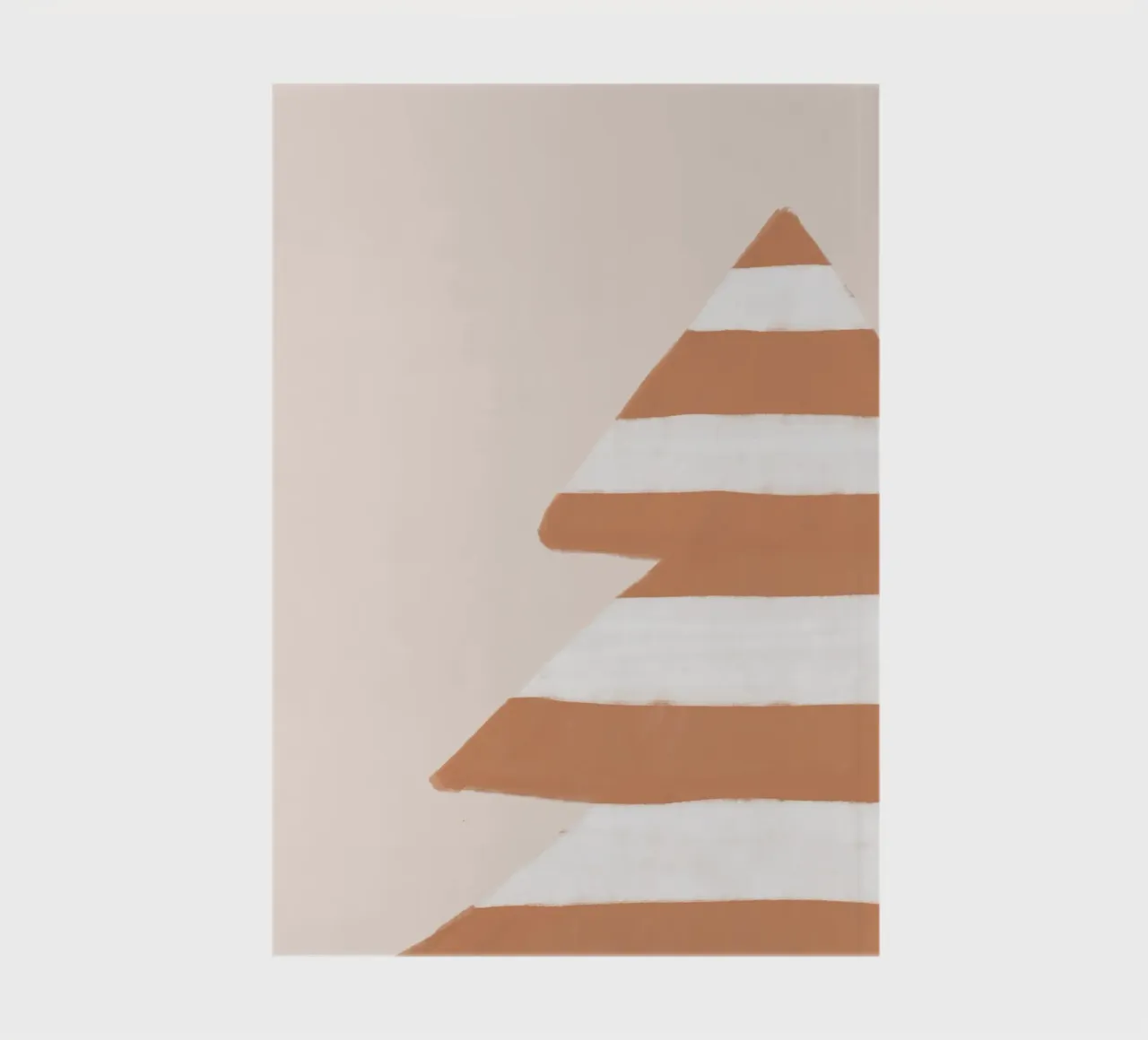 Blush Stripey Xmas Tree notebook by Orara Studio