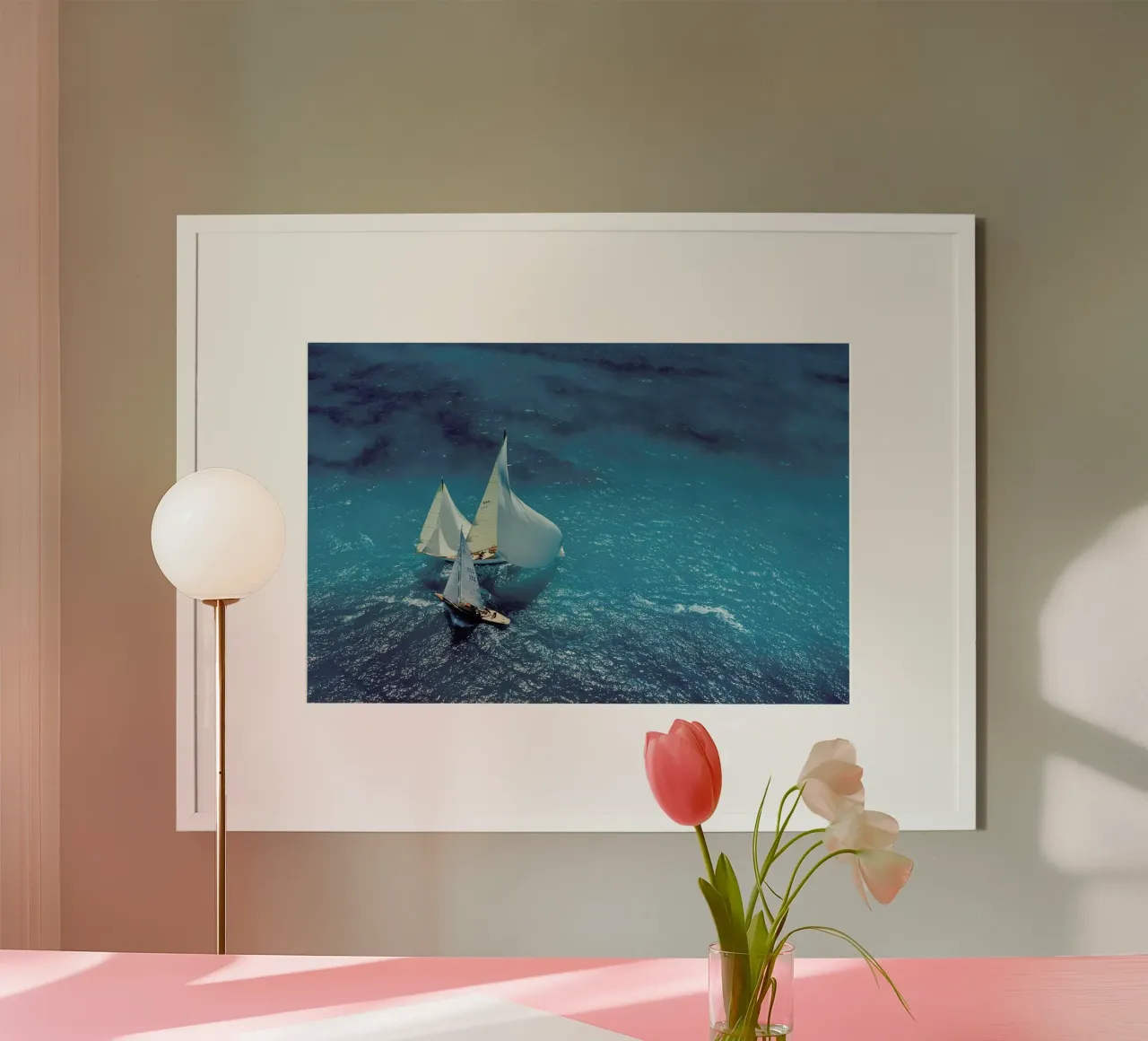 Croisement bleu - Marc Pelissier poster con telaio in legno da Pictufy