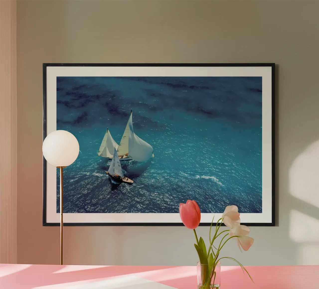 Croisement bleu - Marc Pelissier poster con telaio in legno da Pictufy