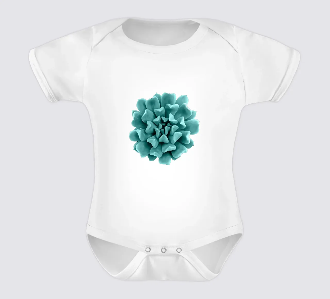 Succulente verde acqua su giallo body neonato maniche corte da amini54