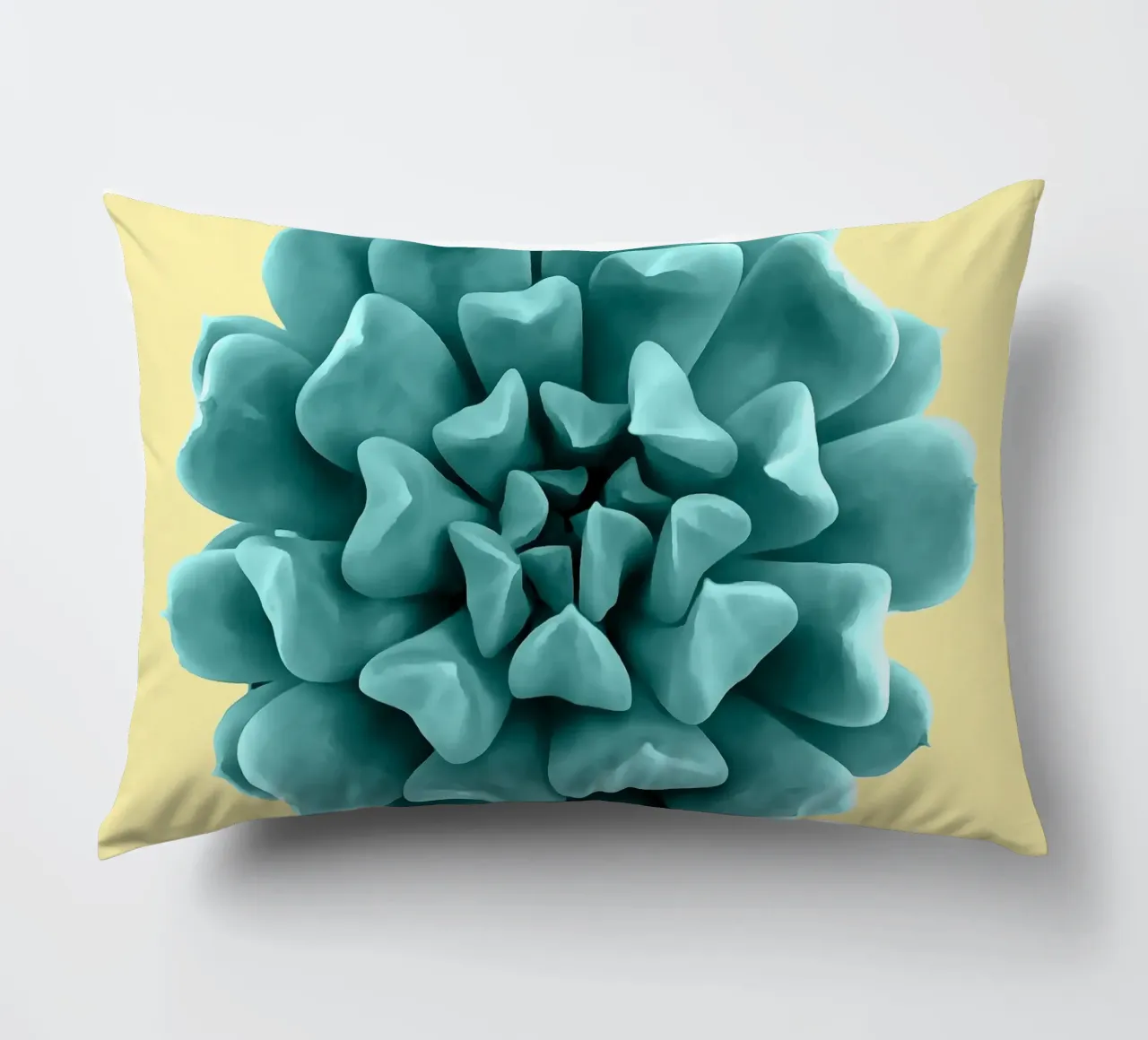 Succulente verde acqua su giallo cuscino da amini54