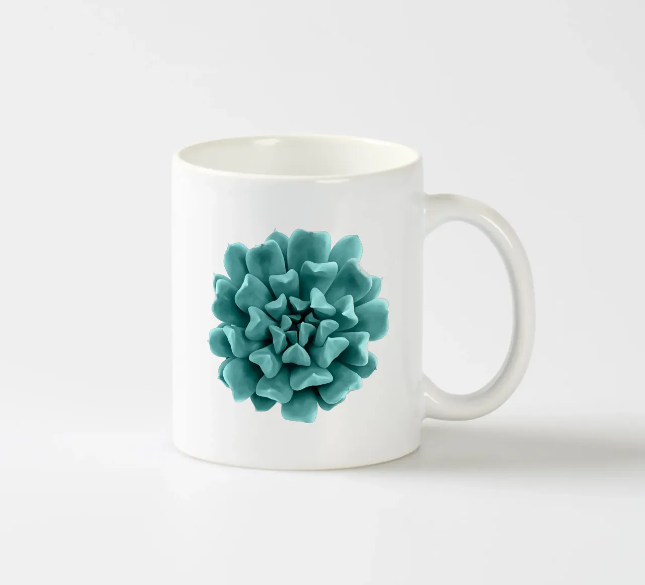 Succulente verde acqua su giallo tazza in ceramica da amini54