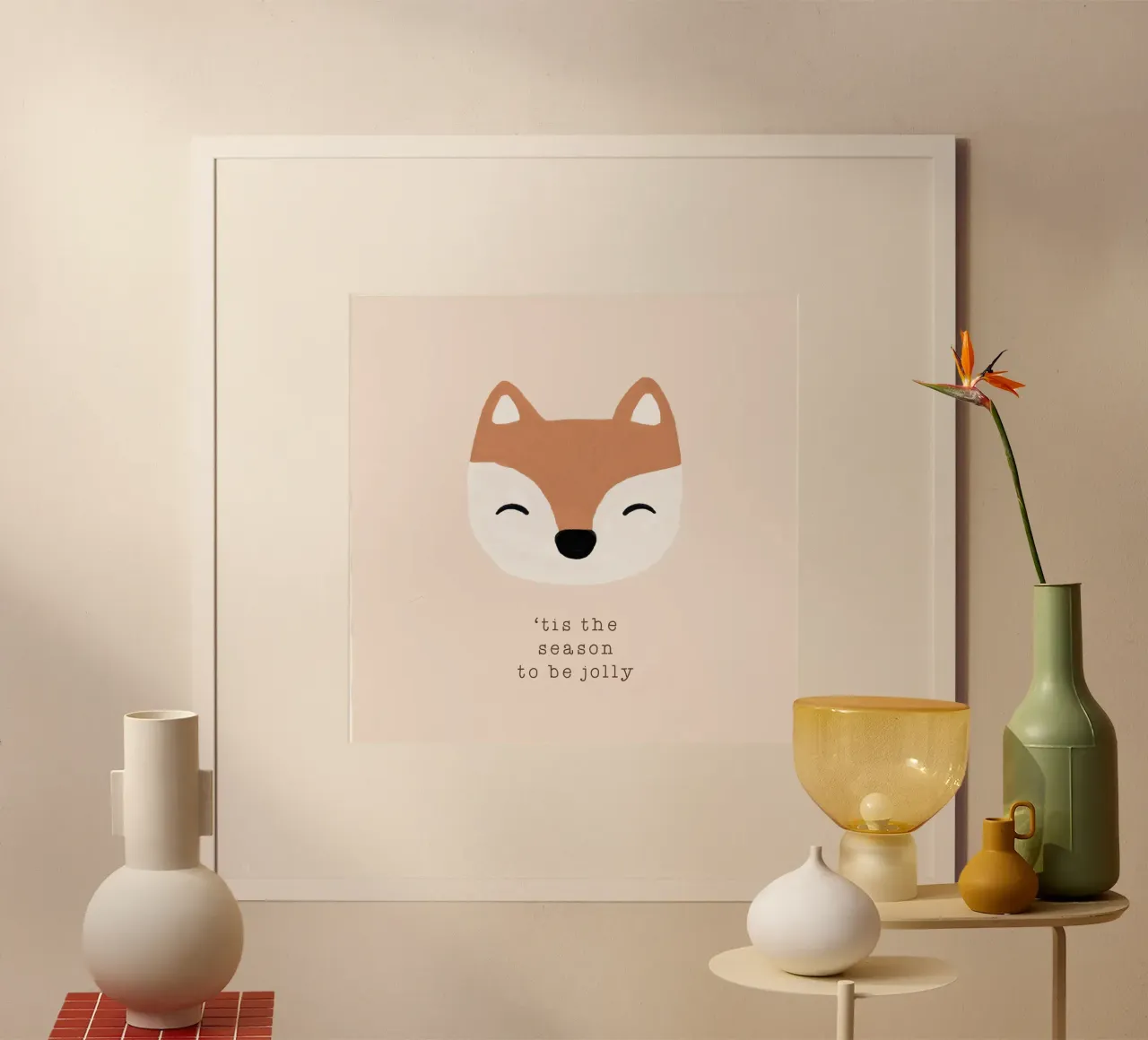 Blush È la stagione dell'allegria poster con telaio in plastica da Orara Studio