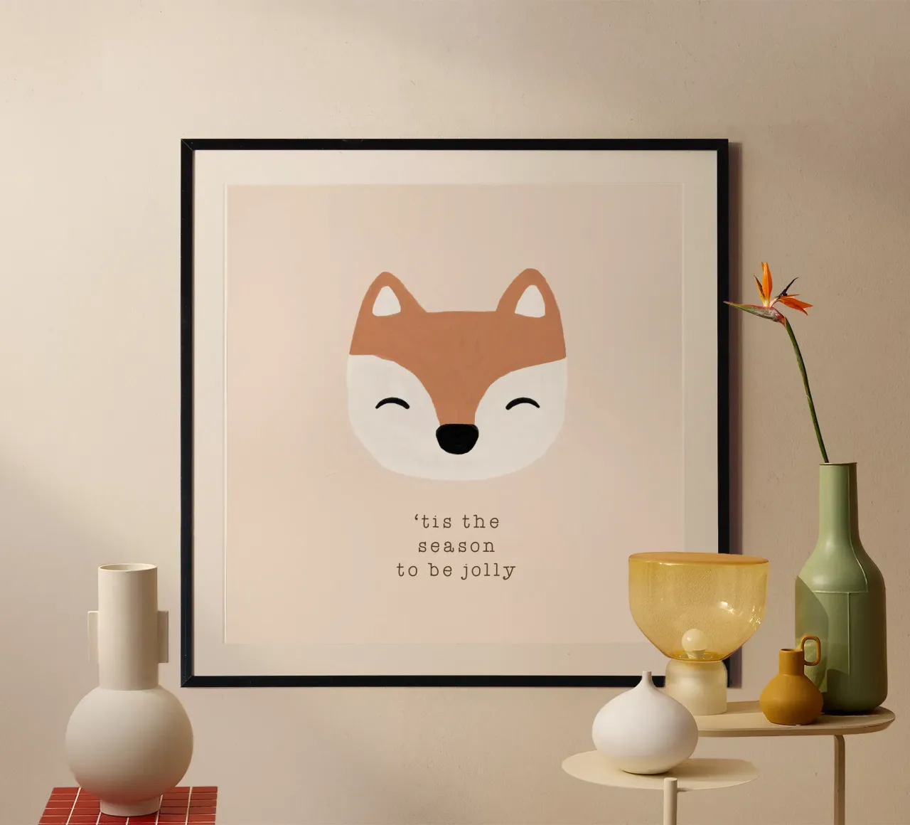 Blush È la stagione dell'allegria poster con telaio in plastica da Orara Studio
