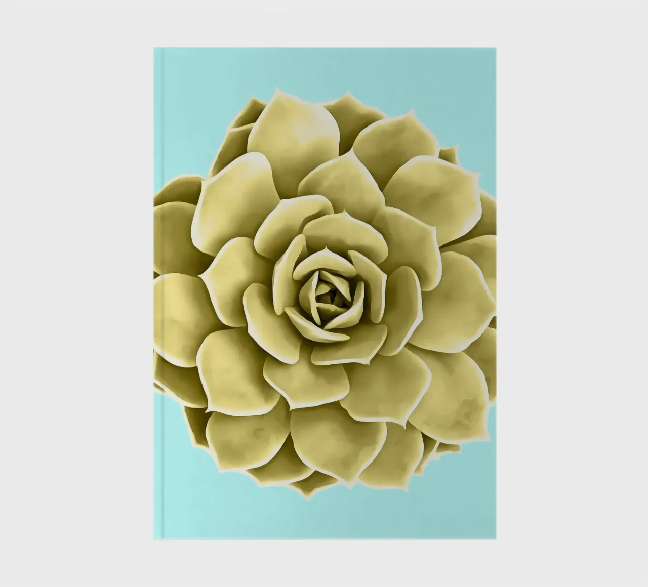 Succulente jaune sur fond bleu carnet de notes de amini54