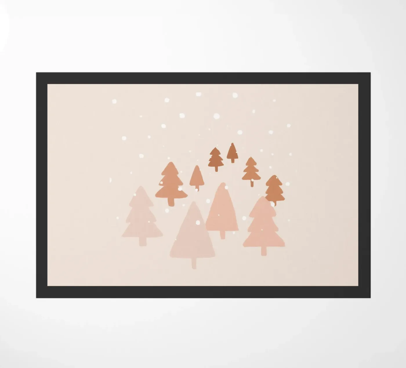 Blush Winter Forest doormat by Orara Studio