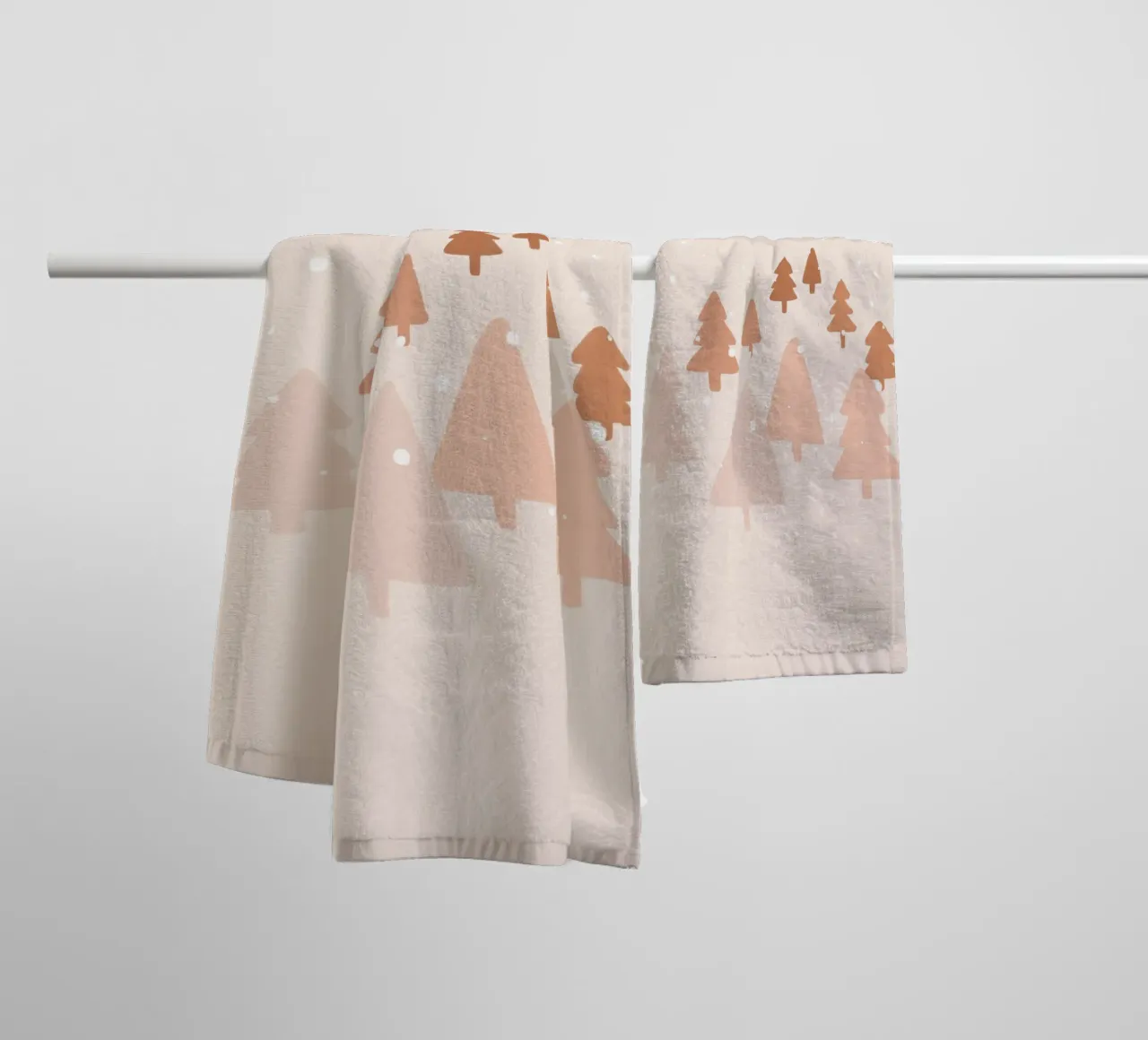 Blush Winter Forest towel by Orara Studio