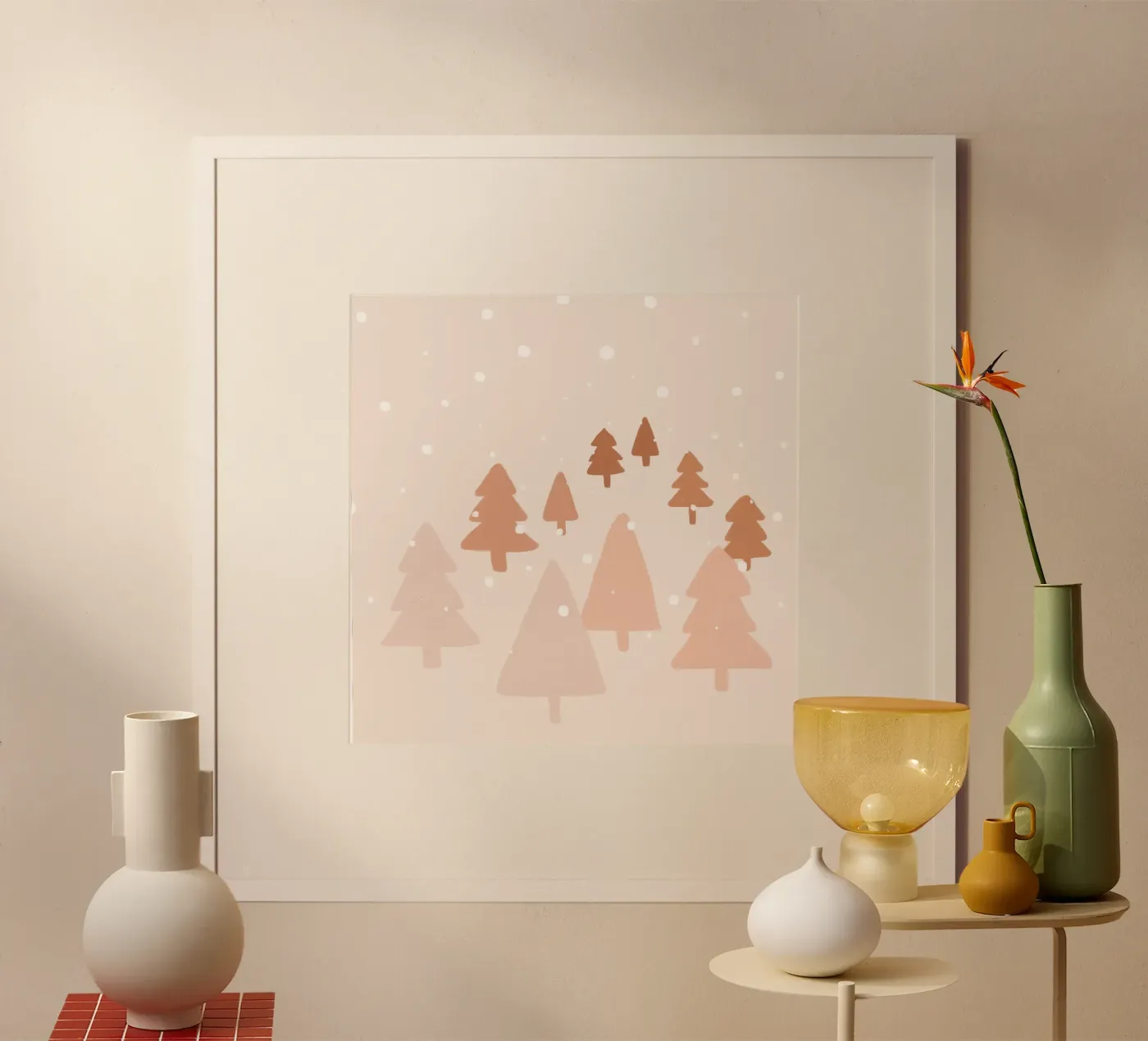 Blush Winterbos poster van Orara Studio