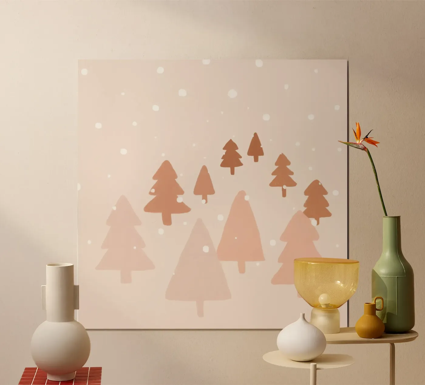 Blush Winterbos poster van Orara Studio