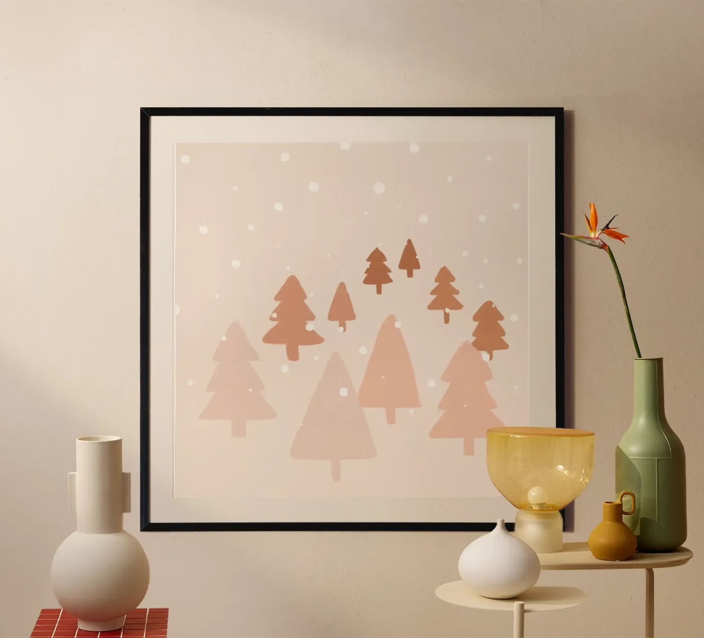 Blush Winterbos poster van Orara Studio