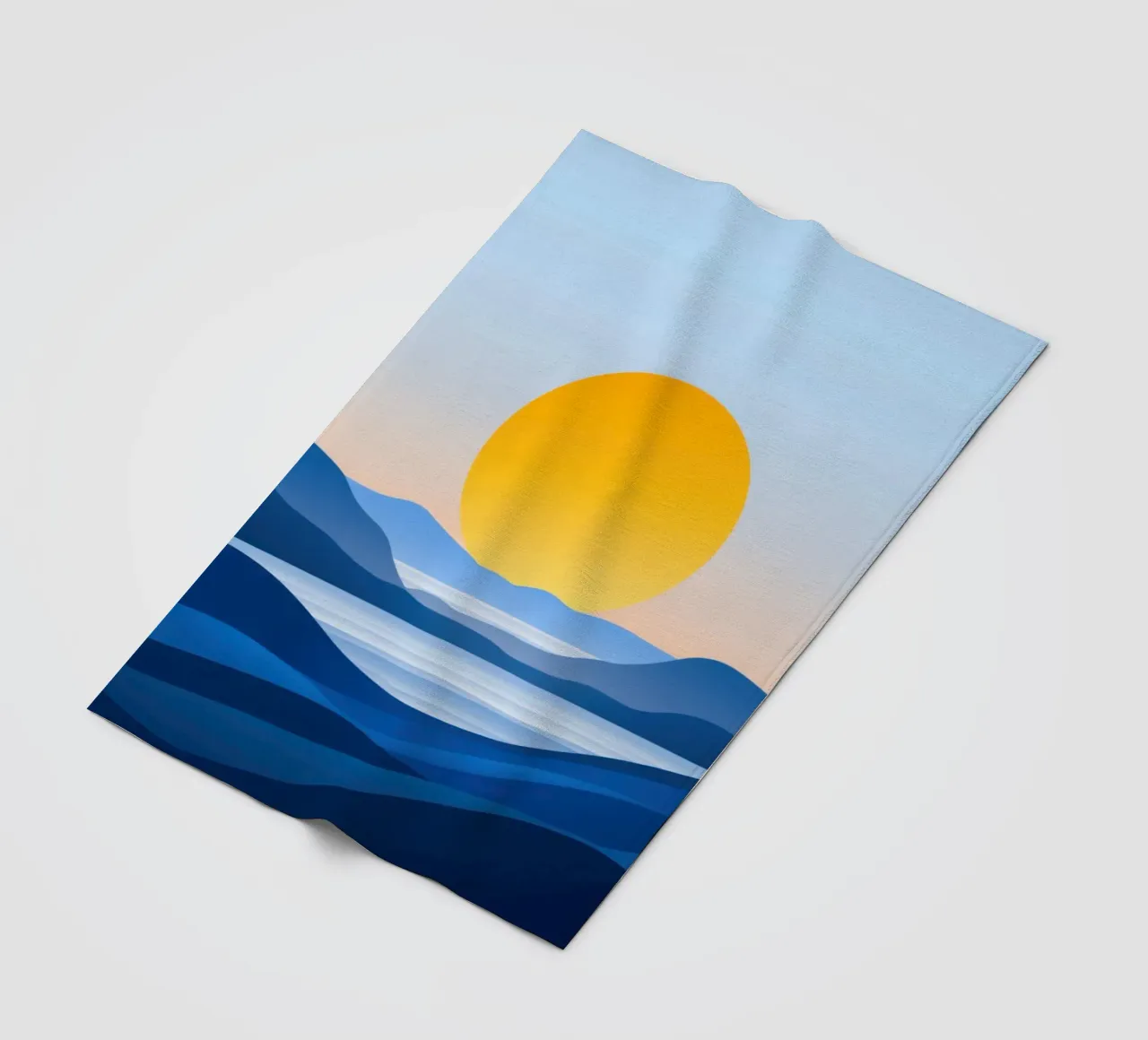 Alba minimalista sulle colline coperta in pile da Affiches Soleil & Déco Lumineuse – Sunny