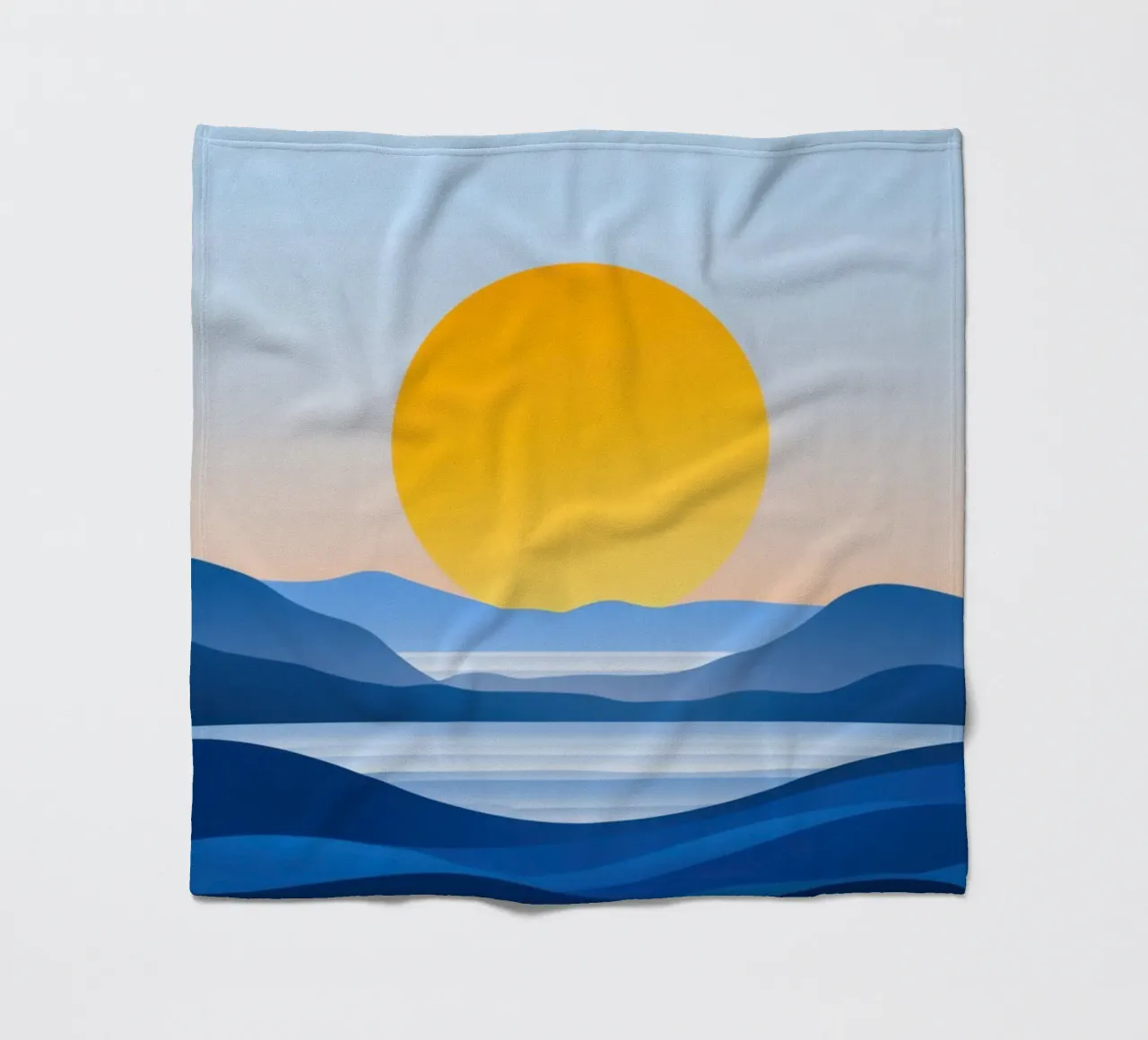 Alba minimalista sulle colline coperta in pile da Affiches Soleil & Déco Lumineuse – Sunny