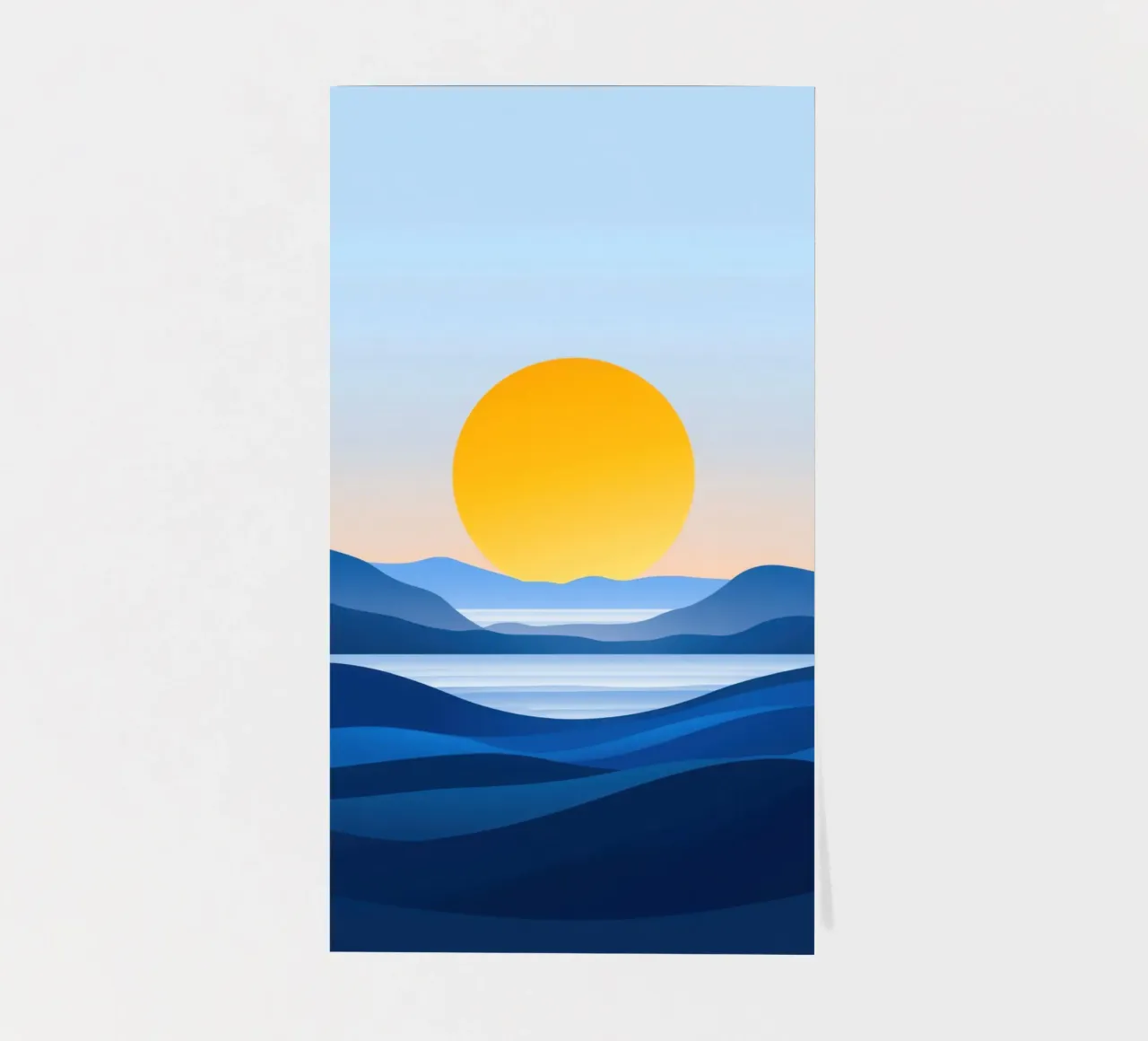 Minimalist dawn on the hills sticker sheet by Affiches Soleil & Déco Lumineuse – Sunny