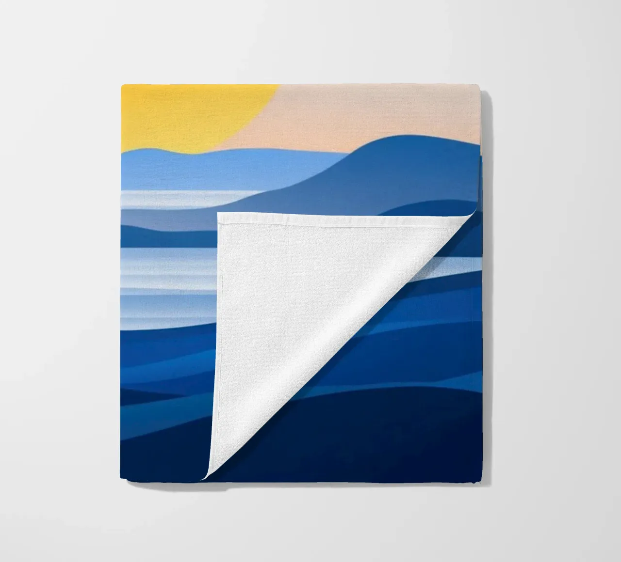 Minimalist dawn on the hills beach towel by Affiches Soleil & Déco Lumineuse – Sunny
