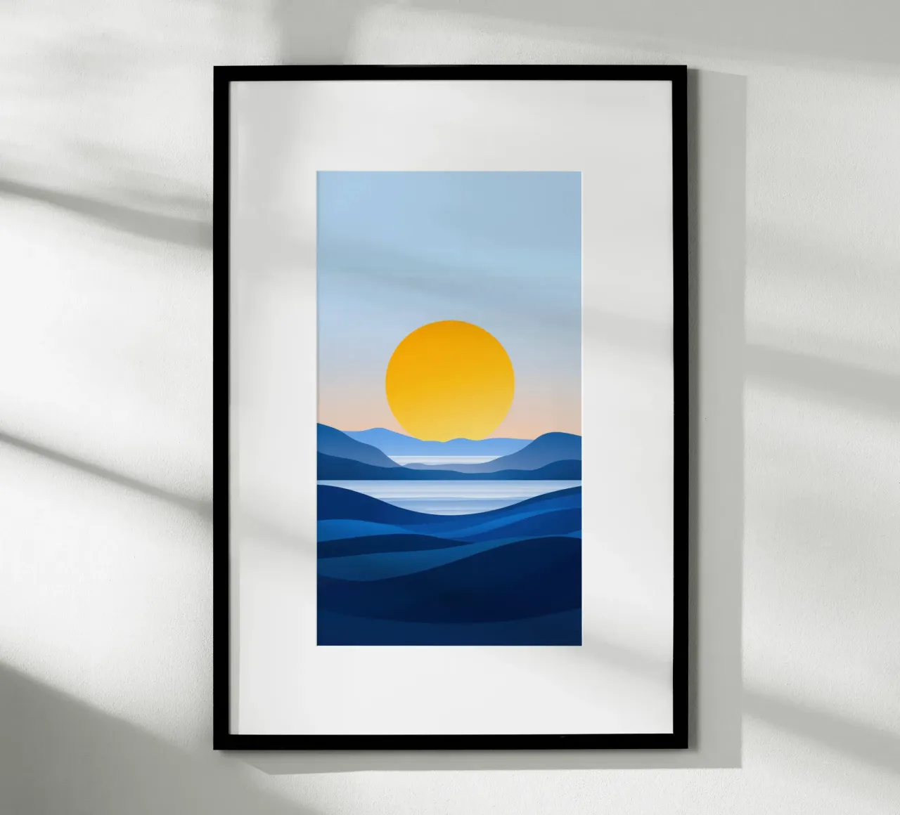Alba minimalista sulle colline carta hahnemühle da Affiches Soleil & Déco Lumineuse – Sunny