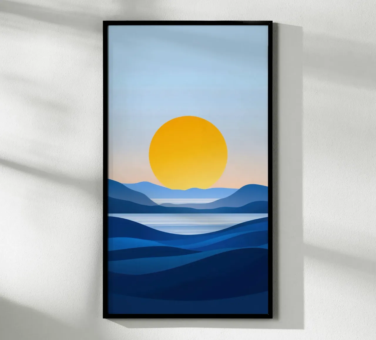 Alba minimalista sulle colline carta hahnemühle da Affiches Soleil & Déco Lumineuse – Sunny